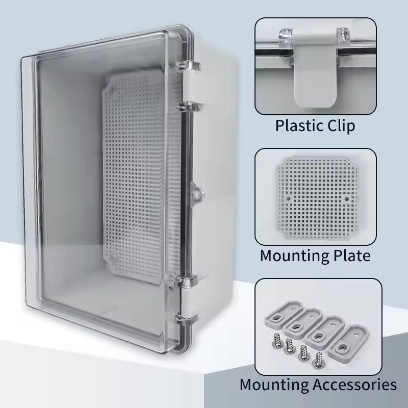 Outdoor Power Outlet Box - IP66 Electrical Plastic Enclosure ABS Power