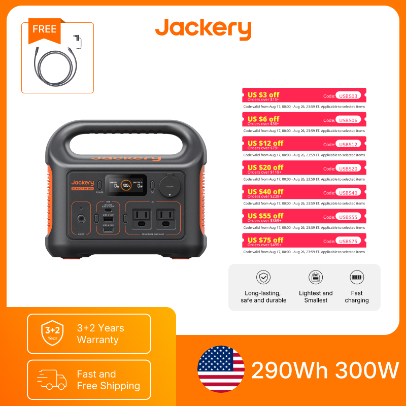 Outdoor Power Extension - Jackery Portable Power Station Explorer 300New