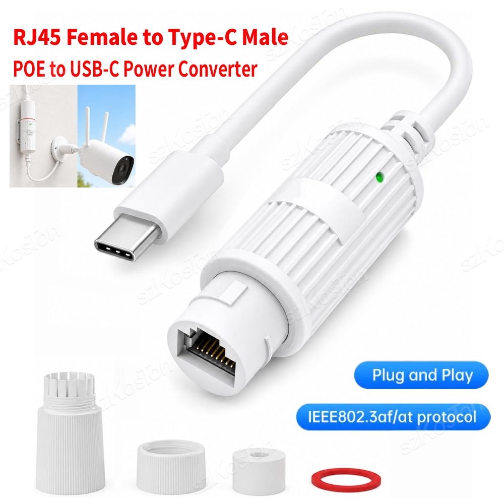 Outdoor Power Adapter Usb C - POE to USB-C Power Converter RJ45
