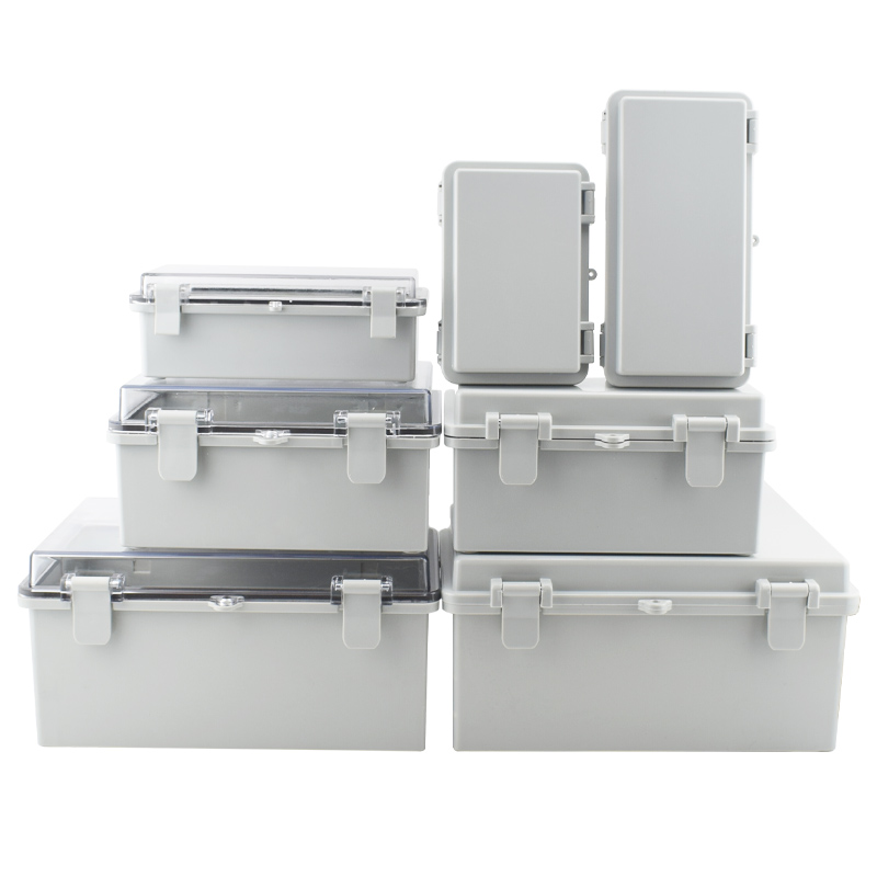 Outdoor Power Outlet Box - IP67 Waterproof Plastic Enclosure With Hasp