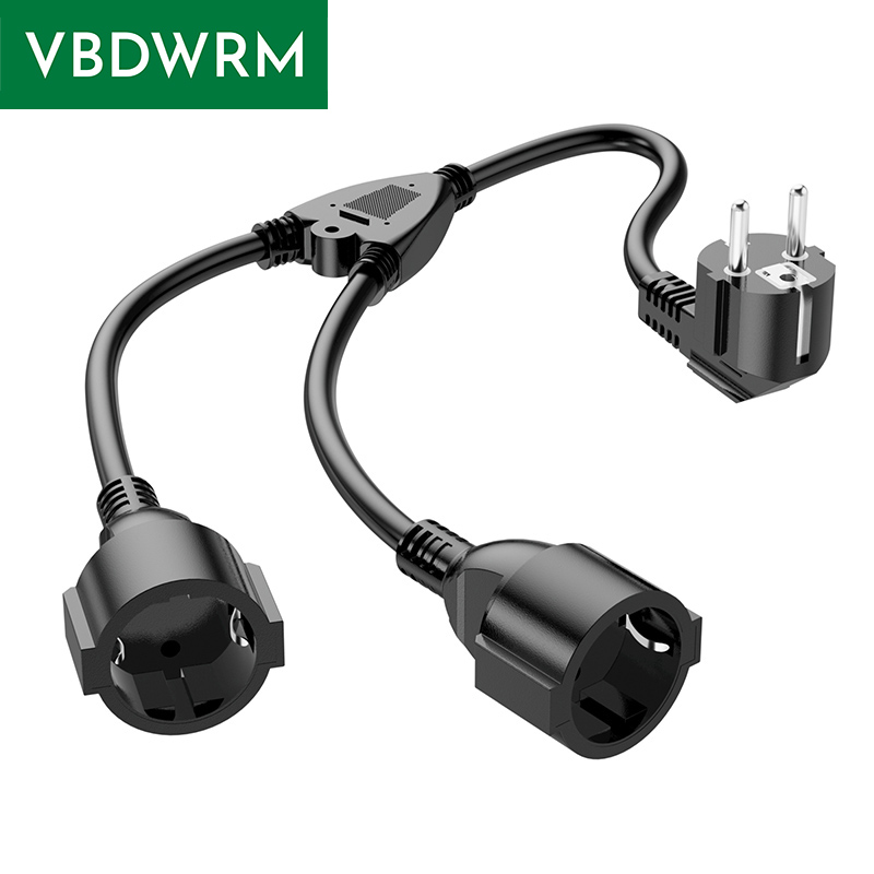 Outdoor Power Extension - EU Power Splitter Cord 1X2 European