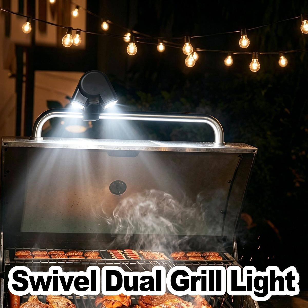LED Dual Head Grill Light Batt - Outdoor Power Grill recension och pris