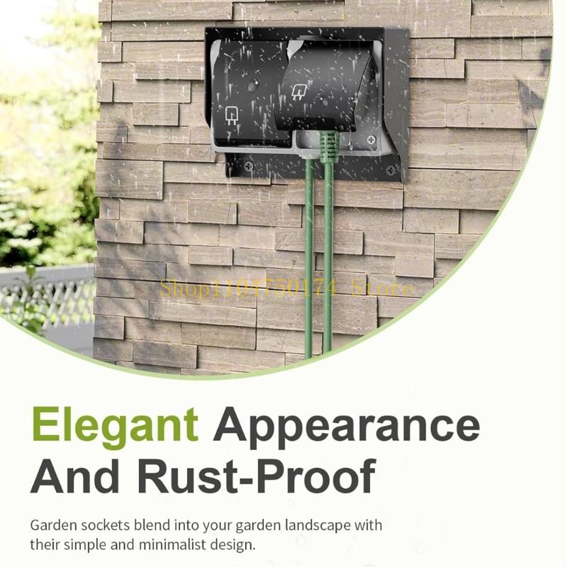 2 Gang Waterproof Outlet with  - Outdoor Power Outlet Install recension och pris