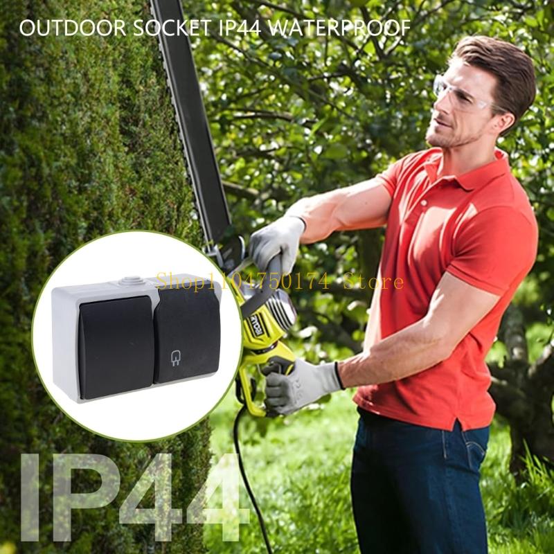 2 Gang Waterproof Outlet with  - Outdoor Power Outlet Install recension och pris