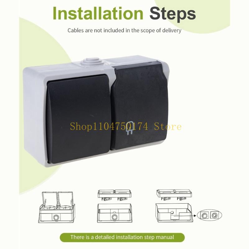 2 Gang Waterproof Outlet with  - Outdoor Power Outlet Install recension och pris