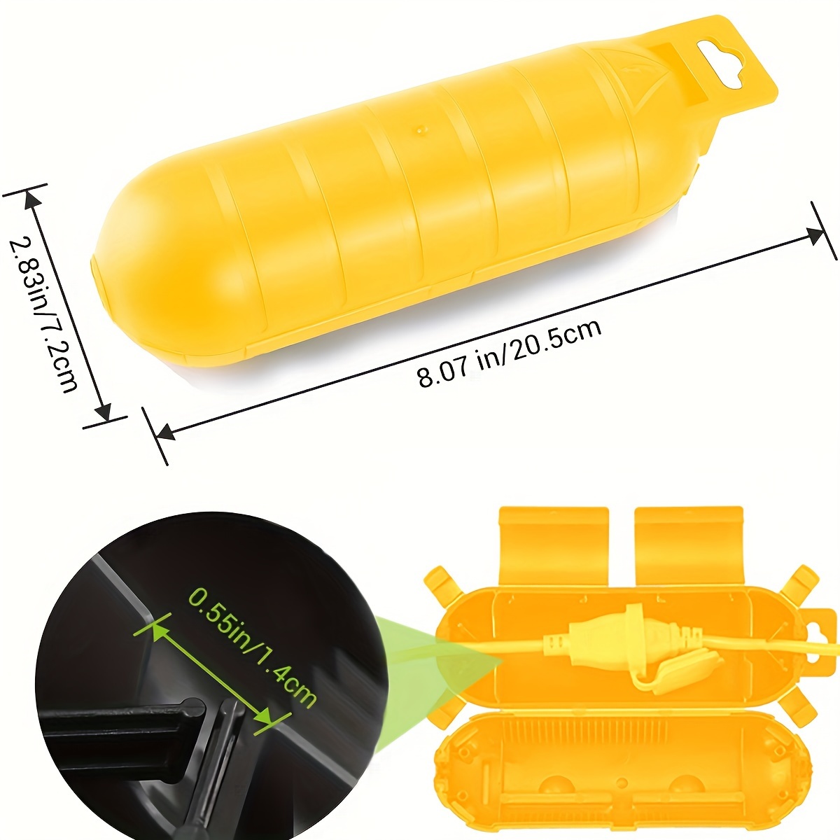 Extension Yellow Cord Safety C - Outdoor Power Outlet Box recension och pris