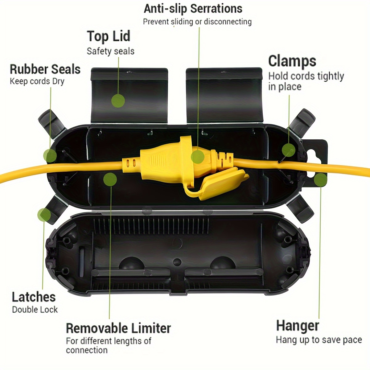 Extension Cord Plug Connection - Outdoor Power Extension recension och pris