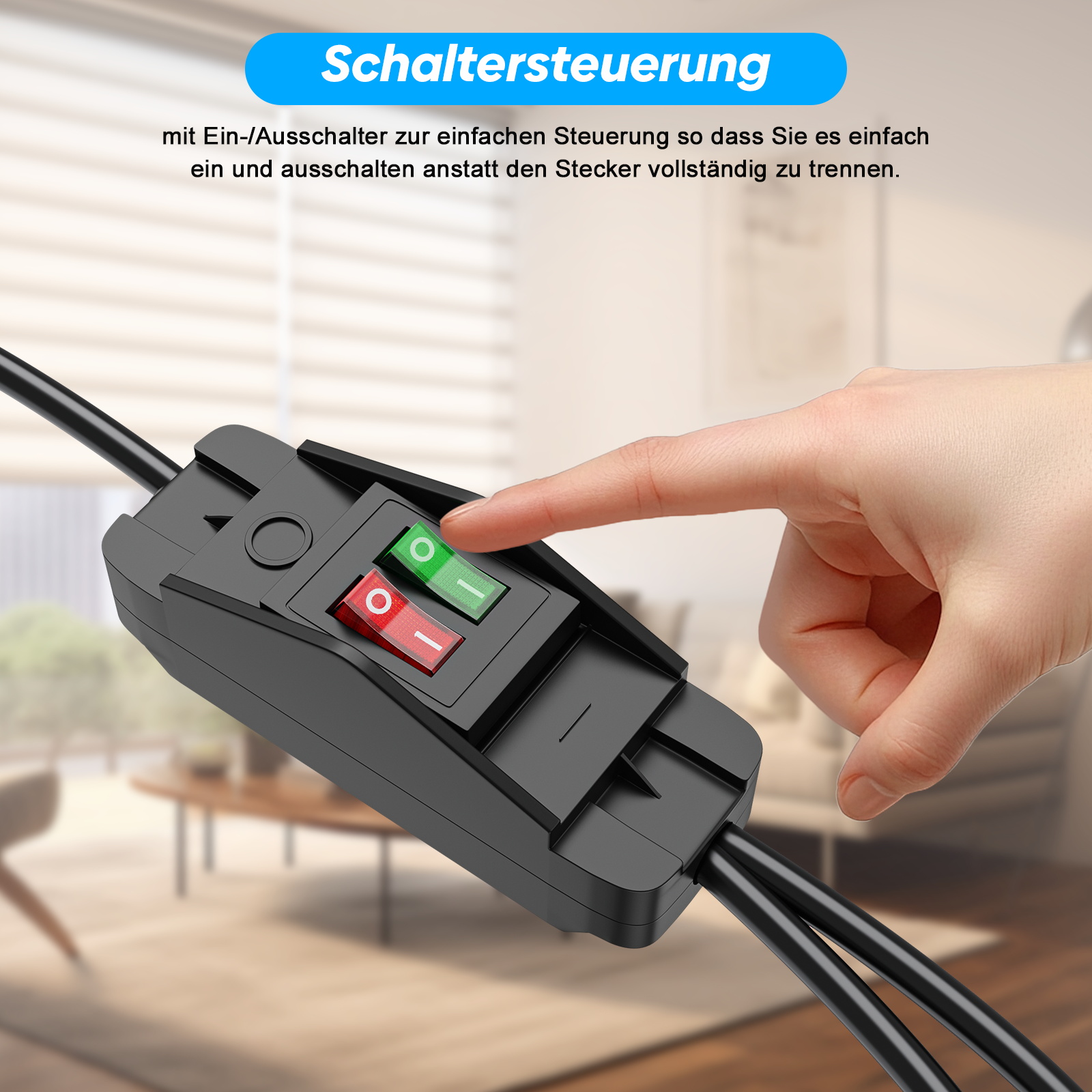 EU Plug Extension Cord with ON - Outdoor Power Extension recension och pris