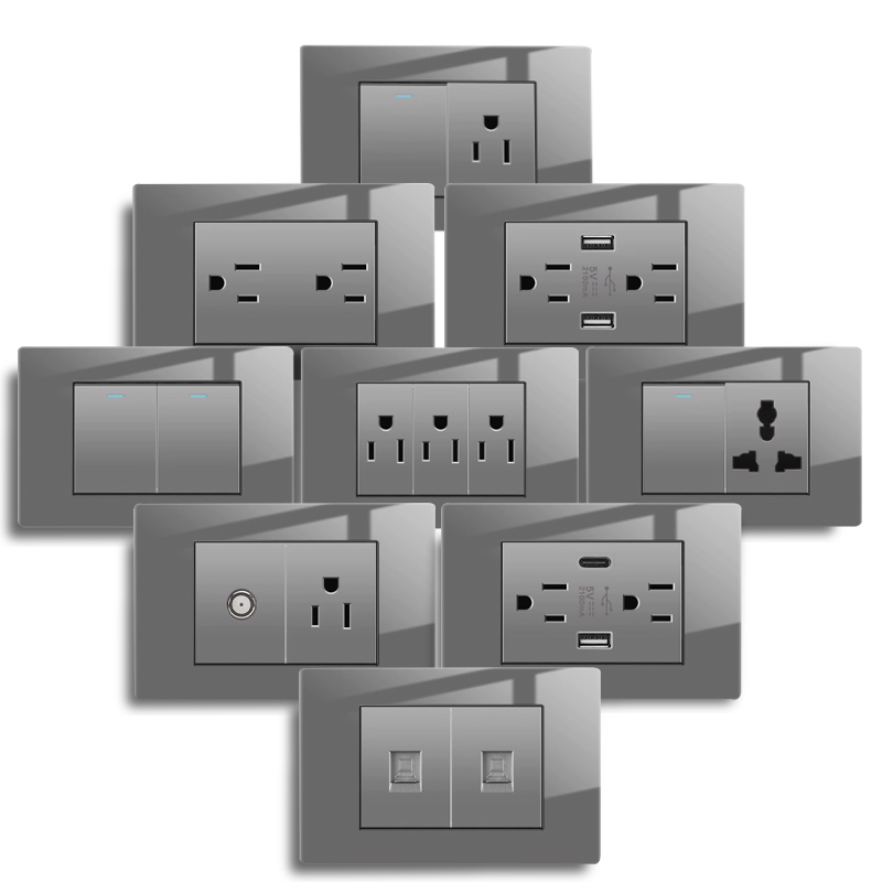 Us Standard Grey Tempered Glas - Outdoor Usb Power Strip recension och pris