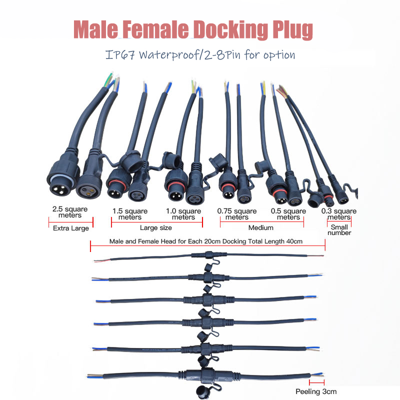 Male Female Extension Wire Con - Outdoor Power Extension recension och pris