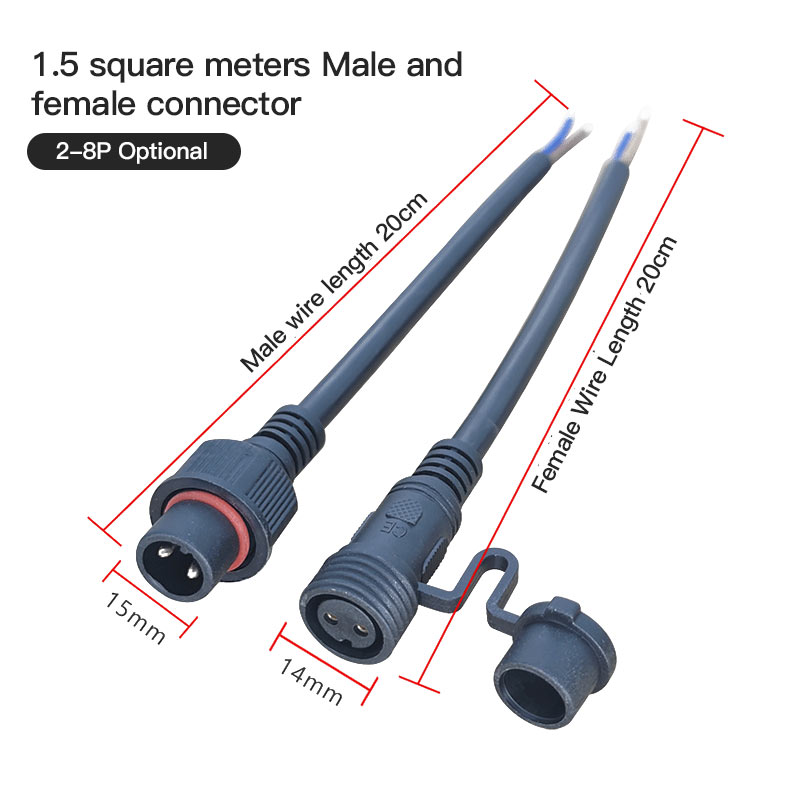 Male Female Extension Wire Con - Outdoor Power Extension recension och pris