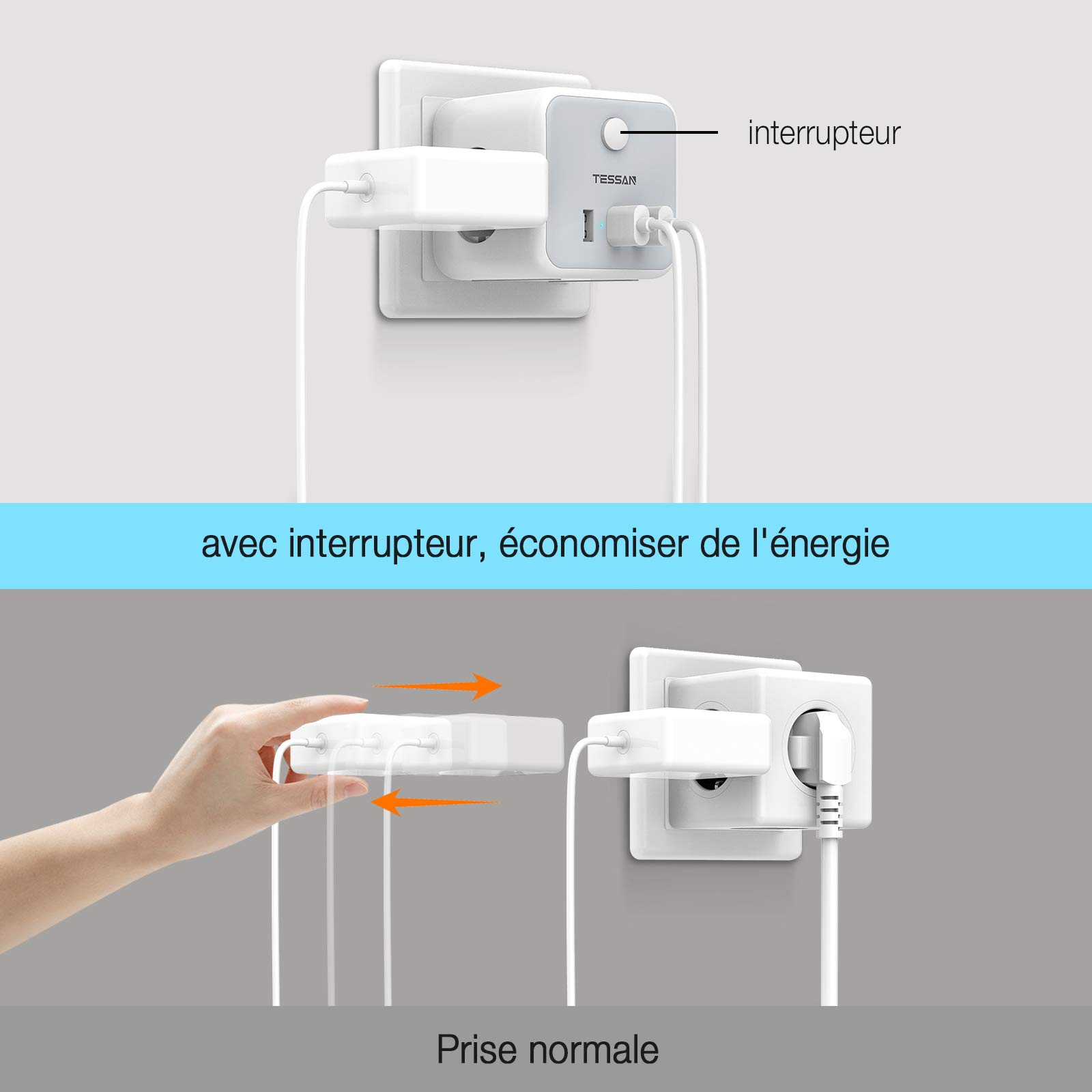 TESSAN European Korea Plug Ele - Outdoor Usb Power Strip recension och pris