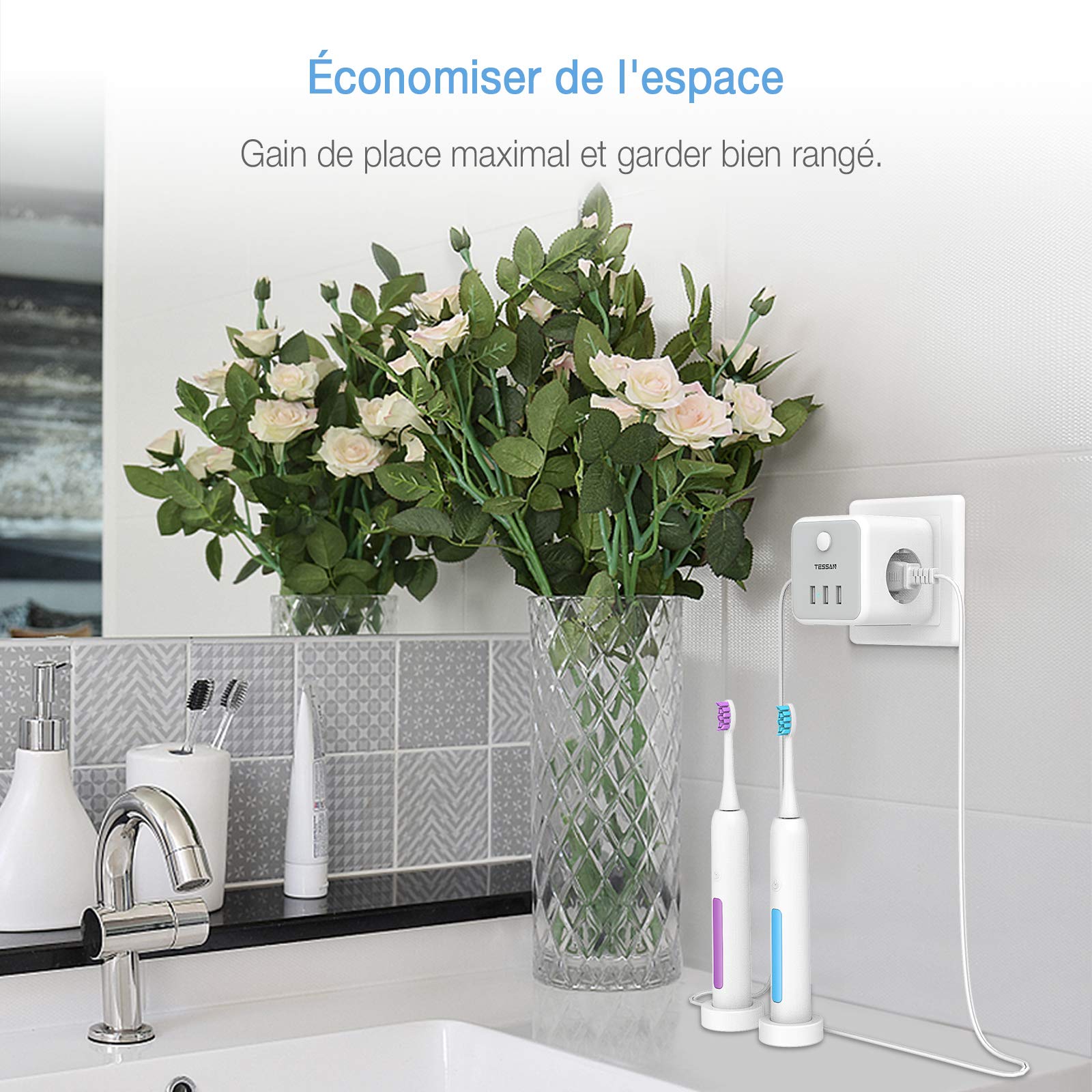 TESSAN European Korea Plug Ele - Outdoor Usb Power Strip recension och pris