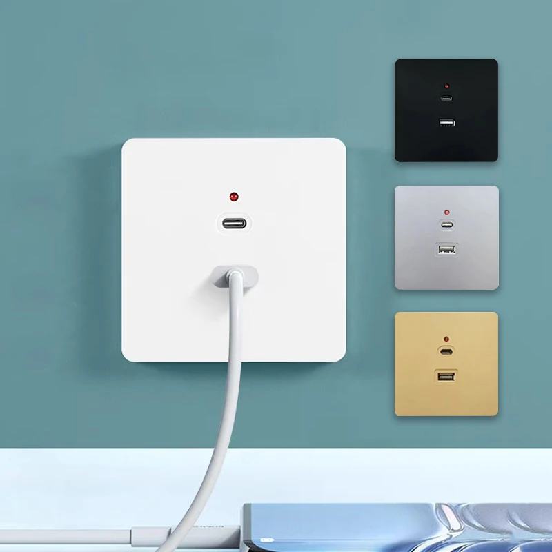 Black Universal Wall USB C Soc - Outdoor Usb Power Strip recension och pris