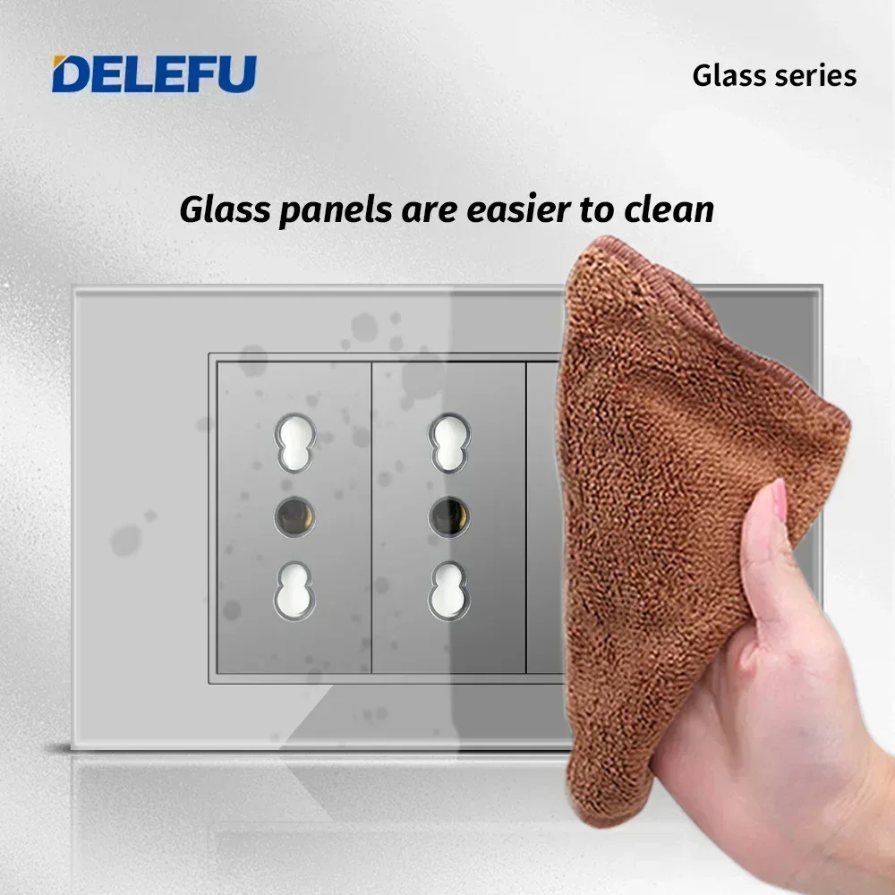 DELEFU Grey Tempered Glass Ita - Outdoor Usb Power Strip recension och pris