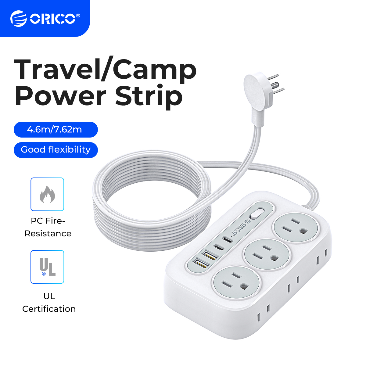 ORICO Power Strip with 6 Socke - Outdoor Usb Power Strip recension och pris