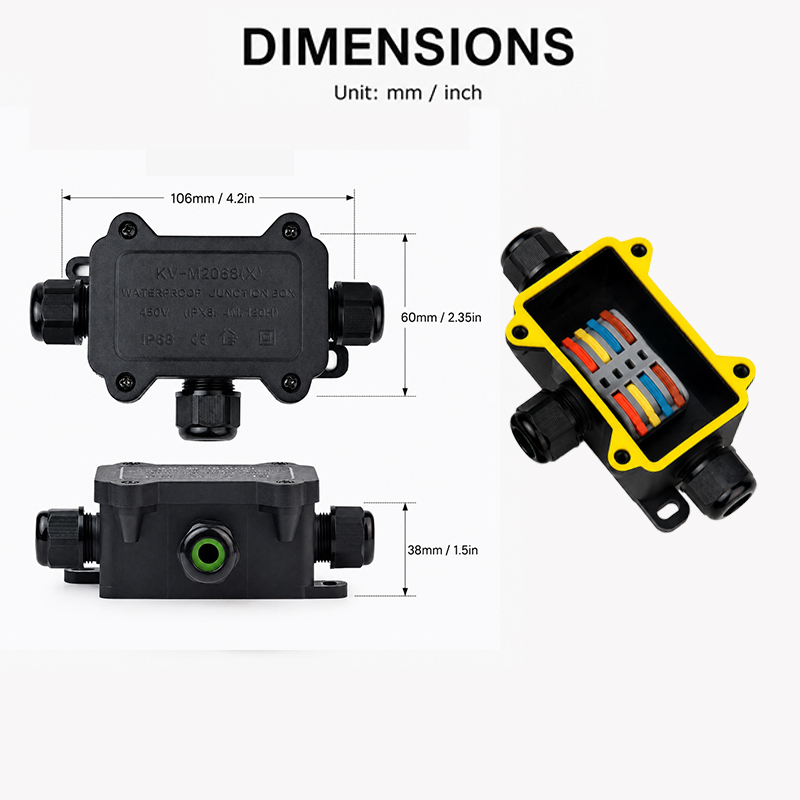 IP68 Waterproof Junction Box 2 - Outdoor Power Outlet Box recension och pris