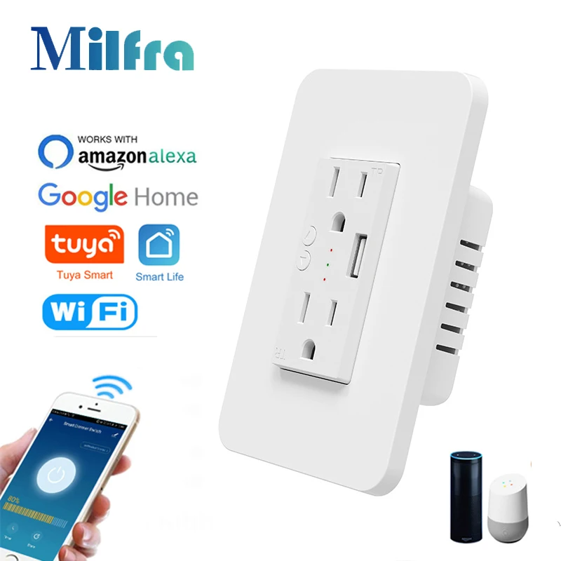 Milfra Wifi Smart Socket Doubl - Outdoor Usb Power Strip recension och pris