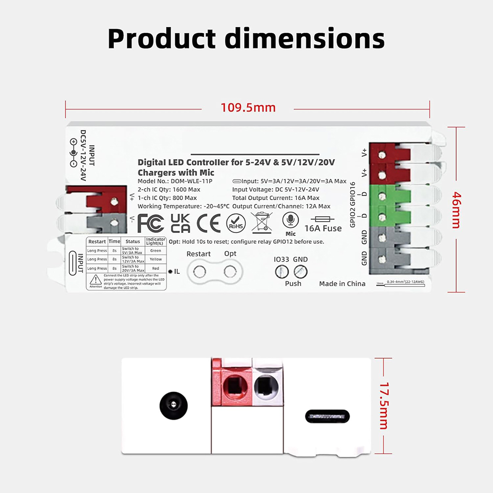 USB-C PD LED Strip Controller  - Outdoor Usb Power Strip recension och pris