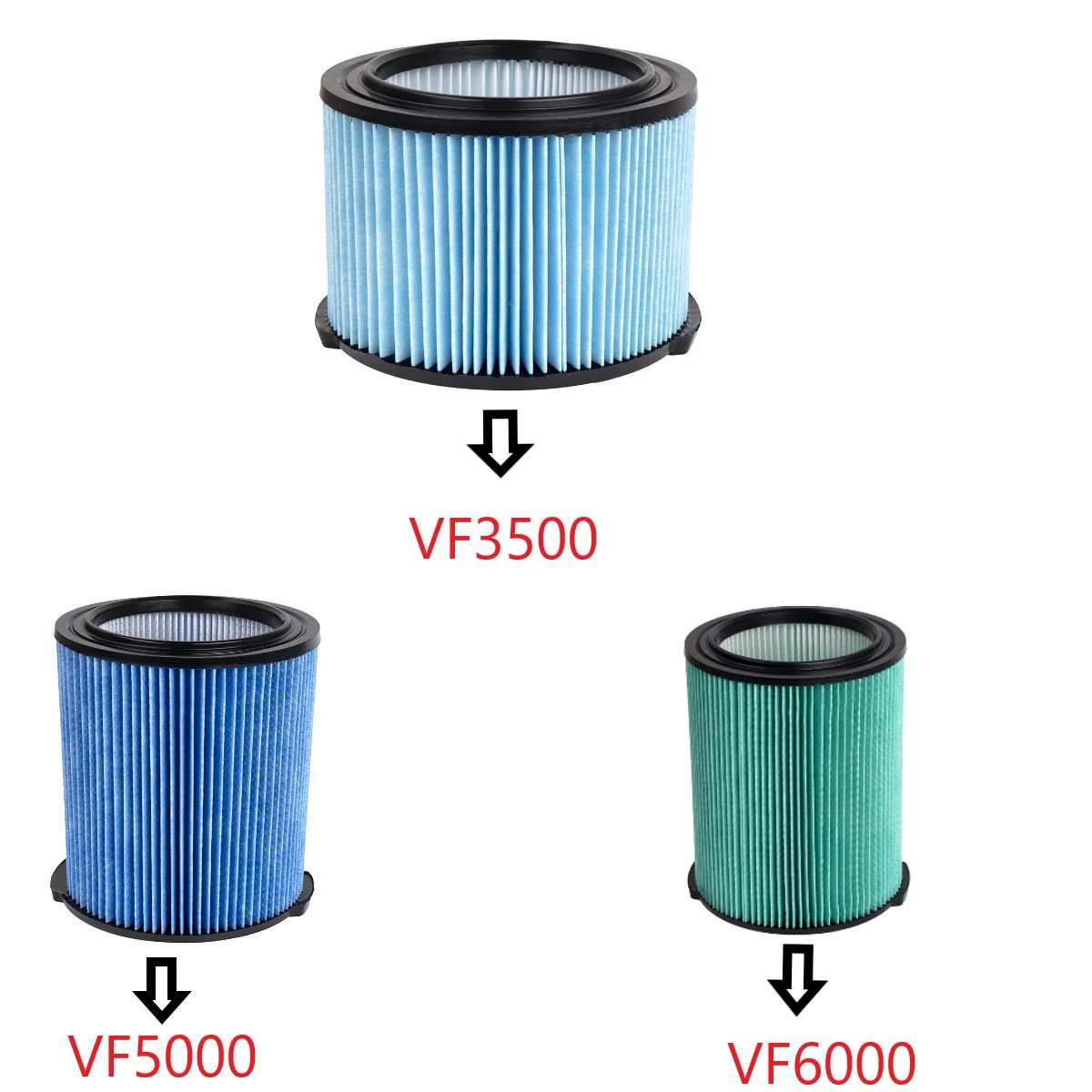 VF6000 VF5000  VF3500 Standard - Wet Dry Vacuum Shop recension och pris
