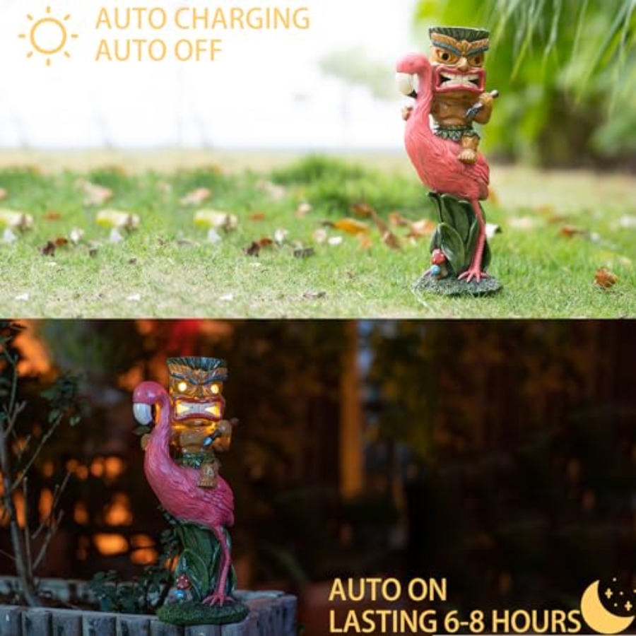 Solar Tiki Statue - Outdoor St - Outdoor Power Bar recension och pris