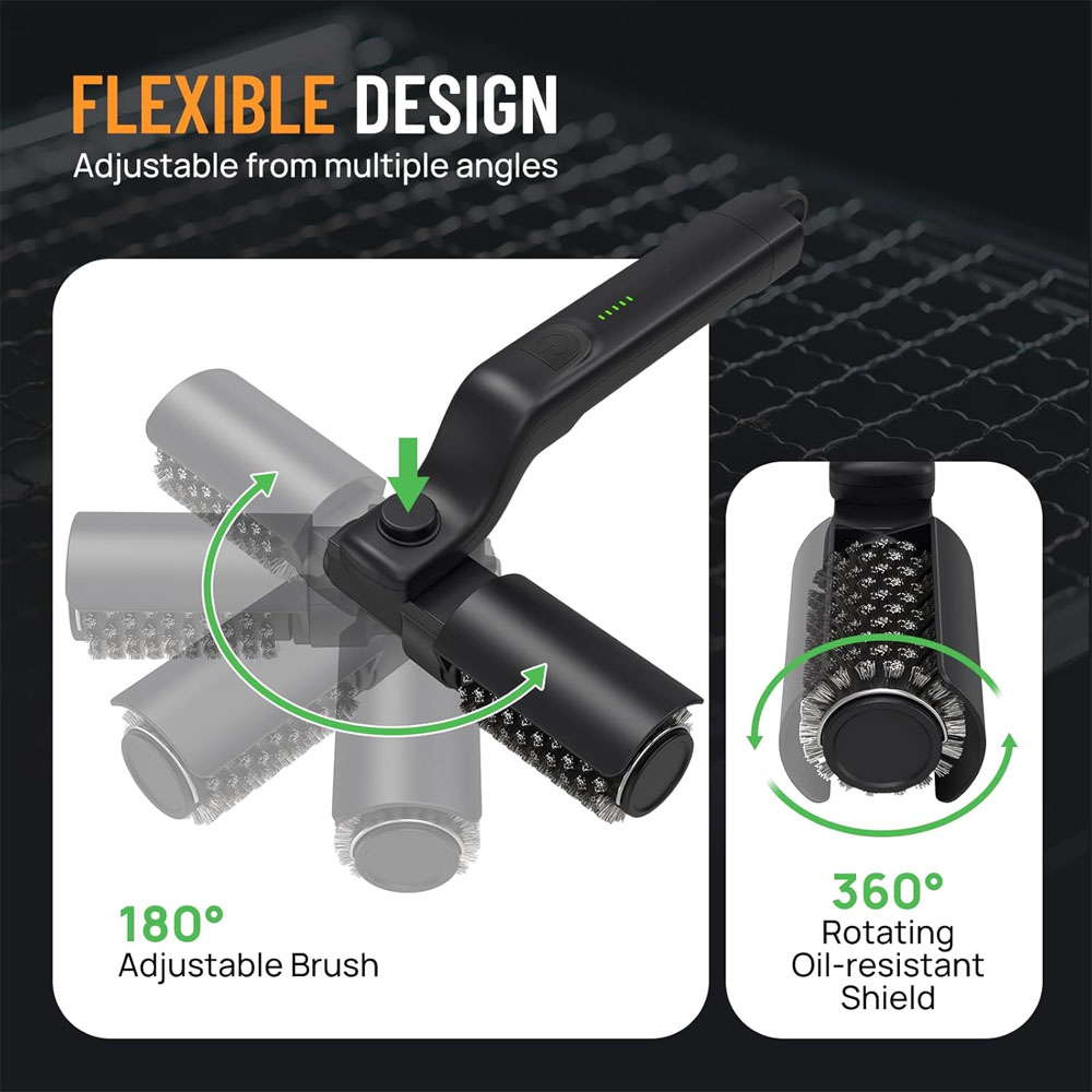 Electric Grill Brush Rechargea - Outdoor Power Grill recension och pris
