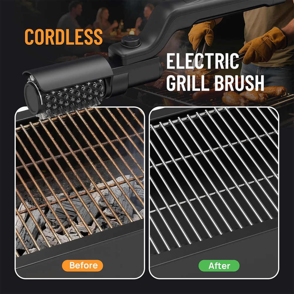 Electric Grill Brush Rechargea - Outdoor Power Grill recension och pris