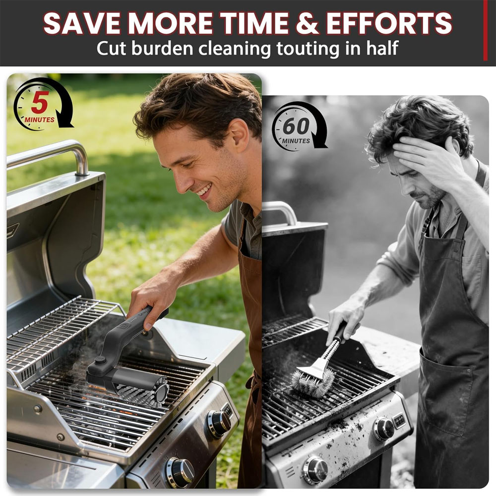 Electric Grill Brush Rechargea - Outdoor Power Grill recension och pris