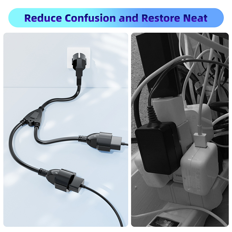 EU Power Splitter Cord 1X2 Eur - Outdoor Power Extension recension och pris