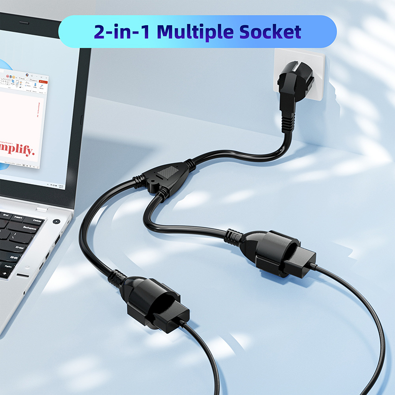 EU Power Splitter Cord 1X2 Eur - Outdoor Power Extension recension och pris